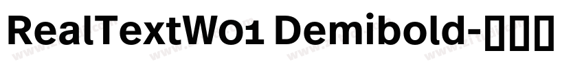 RealTextW01 Demibold字体转换